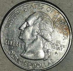 AMERİKA 2002 P      25 CENT  ÇEYREK DOLAR  HATIRA TENNESSEE