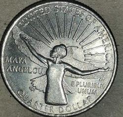 AMERİKA 2022 P     25 CENT  ÇEYREK DOLAR  HATIRA  MAYA ANGELAU