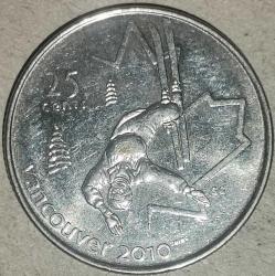 KANADA 2008   25 CENT   HATIRA  XXI Kış Olimpiyat Oyunları, Vancouver 2010 - Serbest Stil Kayak