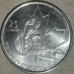 KANADA 2007   25 CENT   HATIRA  X Kış Paralimpik Oyunları, Vancouver 2010 - Tekerlekli Sandalye Körling