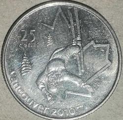 KANADA 2008  25 CENT   HATIRA   XXI Kış Olimpiyat Oyunları, Vancouver 2010 - Serbest Stil Kayak