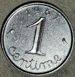 FRANSA 1967  1 CENTIME