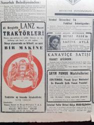 Cumhuriyet Gazetesi - 15 Temmuz 1949 - Dost Amerika Bunu Anlamalıdır Yazan Abidin Daver Köşe Yazısı - İngiltere'de Şeker De Vesikaya Tabi Tutuldu - Nihat Erim Dün İzmir'de Gizli Bir Toplantı Yaptı - Hindistan Başbakanı Pandit Nehru'ya Suikast - Papa Komünizme Karşı Savaş Açtı - Kaçakçı Yahudiler - Halka Ucuz Radyo Teminine Çalışılıyor - Şeref Duygusu Yazan Ordinaryüs Profesör Doktor Hıfzı Veldet - Camilerimiz - Güreşlerin Filmi Hafif Sıklet Ve Servet Meriç Yazan İsmail Habib Sevük - Bu Kapıyı Açmayınız Yazan Anthony Gilbert Yazı Dizisi - Dimitrov'a Sofyada Yapılan Cenaze Töreni - Borsa - Türkiye Bisiklet Sürat Yarışı Dün Yapıldı - Futbolda Transfer Pazarı Bütün Harareti yönelik Devam Ediyor - D'roja Briyantin - Sulfaderme Yara Merhemi - Üstad Münir Nurettin Kalamış Kulübünde - Safiye Ayla Büyükdere Beyazparkta - Bugünkü Radyo Programı - Hessoline Boya