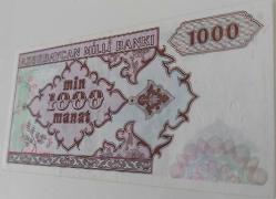 1993 AZERBAYCAN 1000 (MİN) MANAT ORİJİNAL KAĞIT PARASI ÇİL BB5791068 NADİRDİR
