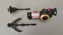 Power Rangers Silah/Blaster/Sw ord 2006 Bandai Operation Overdrive Defender tam set kullanılmış