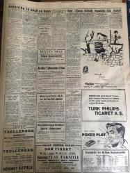 YENİ SABAH GAZETESİ 19 AĞUSTOS 1959 YIL :22 SAYI :7348--Askerlik müddeti azalıyor: Okuma yazma bilen erler 2-6  daha az askerlik yapacaklar ---Ankara da 12 köyü su bastı --Türk -Alman iktisadi temasları  dün başladı --Amerika da çok şiddetli bir zelzele --Bir mevsimde bir defa yakılan soba yapıldı ---Krutçef De Gaulle ile görüşecek ---Belediye 200 dairelik blok apartmanlar inşa edecek ---Temizliğin medenisi :Siyavuşgil ---İstanbul Rehberi --Emekli Sandığı 80 milyon liralık otel ve iş hanları inşa ettirecek ---Ege sahillerinde bir şehir doğuyor --Otomobil ithal şekli yine değişikliğe uğradı --Fener de ki feci infilake  sarhoşluk  sebep olmuş ---Curtik nihayet çalışmağa başladı --Favori tenisçi Pietrangeli Alman Scholl a 2 sette  yenildi ---Suat ispanya dan dün hasta geldi ---Galatasaray ,B.Spor ile bugün karşılaşıyor ---S.Duru ve M.Takım dün rekor kırdılar ---İhtilaf  mevzuu transfer  ücretleri tespit  edildi ---Bağından üzüm koparan  şahsı kesip öldürdü --