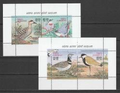 1999 DÜNYA ÇEVRE GÜNÜ KUŞLAR BLOKLARI TAKIM MNH