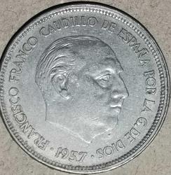 İSPANYA 1957/59   25  PESETA