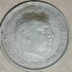 İSPANYA 1957/59   25  PESETA
