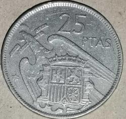 İSPANYA 1957/59   25  PESETA