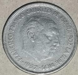 İSPANYA 1957/59   25  PESETA