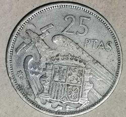 İSPANYA 1957/58   25  PESETA