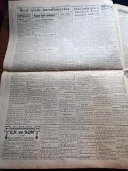 Cumhuriyet Gazetesi - 1 Haziran 1940 - Ateşin İçinden 1 Alman Taarruzu Karşısında Fransa Yazan Nadir Nadi Köşe Yazısı - Ricat İçinde Muvaffakiyetler - İtalya Harbe Girerse Amerika da Derhal Gireceğini Bildirmiş - İtalya Başvekili Mussolini Fotoğraf - Amerikan Reisicumhuru Roosevelt Devlet Reisleriyle Temasta - Tarihte Türkler Ve İngilizler Yazan Ziya Şakir Yazı Dizisi - Küçük Hikaye Bir Sandalyelik Ara Nakleden Rüveyde Sinanoğlu - Selim Sarper Matbuat Umum Müdürü Oldu - Karagöz Hacivat Bursa'da İkisinin Heykeli Yapılacak - Aşk Ve Macera Romanı İlk Ve Son Yazan Esat Mahmut Karakurt Yazı Dizisi - Vefa Beşiktaş Maçı - Galatasaray Şişli Arasında Bir Futbol Turnuvası - Alaturka Güreşler - Habil Ve Kabil Filmi Fransızca Bugün Lale Sinemasında - Azak Bahçesi Açıldı Senenin İki Süper Filmi Caniler Doktoru Ve 3 Kızlar Büyüdüler - Tepebaşı Belediye Bahçesi Büyük Bir Gala İle Açılıyor - Safiye Ayla - Hamiyet Yüceses Ve Selahattin Pınar Her Akşam Belvü Bahçesinde - Bayan Mualla Ve Kemani Sadi