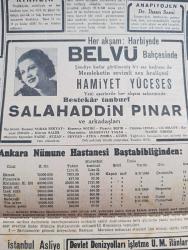 Cumhuriyet Gazetesi - 1 Haziran 1940 - Ateşin İçinden 1 Alman Taarruzu Karşısında Fransa Yazan Nadir Nadi Köşe Yazısı - Ricat İçinde Muvaffakiyetler - İtalya Harbe Girerse Amerika da Derhal Gireceğini Bildirmiş - İtalya Başvekili Mussolini Fotoğraf - Amerikan Reisicumhuru Roosevelt Devlet Reisleriyle Temasta - Tarihte Türkler Ve İngilizler Yazan Ziya Şakir Yazı Dizisi - Küçük Hikaye Bir Sandalyelik Ara Nakleden Rüveyde Sinanoğlu - Selim Sarper Matbuat Umum Müdürü Oldu - Karagöz Hacivat Bursa'da İkisinin Heykeli Yapılacak - Aşk Ve Macera Romanı İlk Ve Son Yazan Esat Mahmut Karakurt Yazı Dizisi - Vefa Beşiktaş Maçı - Galatasaray Şişli Arasında Bir Futbol Turnuvası - Alaturka Güreşler - Habil Ve Kabil Filmi Fransızca Bugün Lale Sinemasında - Azak Bahçesi Açıldı Senenin İki Süper Filmi Caniler Doktoru Ve 3 Kızlar Büyüdüler - Tepebaşı Belediye Bahçesi Büyük Bir Gala İle Açılıyor - Safiye Ayla - Hamiyet Yüceses Ve Selahattin Pınar Her Akşam Belvü Bahçesinde - Bayan Mualla Ve Kemani Sadi