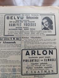 Cumhuriyet Gazetesi - 23 Haziran 1940 - Bir Dekora Dair Yazan Nadir Nadi Köşe Yazısı - Fransa Mütareke Şartlarını Kabul Etti - Fransız Heyeti Tayyare İle Dün İtalya'ya Hareket Etti - Peşte Almanya'ya Güvenerek Romanya'yı İtham Ediyor - Dün Fransızlar Tarafından Berhava Edilen Zırhlılardan Richelieu Fotoğrafı - Tarihte Türkler Ve İngilizler Yazan Ziya Şakir Yazı Dizisi - Küçük Hikaye Kör Nakleden Hamdi Varoğlu - Namık Kemal Anması - General Franko İngiliz Elçisiyle Görüştü - Aşk Ve Macera Romanı İlk Ve Son Yazan Esat Mahmut Karakurt Yazı Dizisi -  Madam Butterfly Bugün Saray Sinemasında - Sherlock Holmes Bugün İpek Sinemasında - Alaturka Kısmında 20 Kişilik Bir Saz Heyeti Hamiyet Yüceses Her Akşam Harbiye Belvü Bahçesinde - Brooklyn Kahramanı Lale Sinemasında - Türkiye İş Bankası En Sağlam Sığınak - Hazımsızlığa Karşı Quina Laroche - Arlon Pırlantalı Ve Elmaslı Saatler - Kanaat Kitabevinin Bu Ay İçindeki Neşriyatı - Bianki Bisikletleri - Fosfarfol Kan Kuvvet Şurubu -Kemani Necati Tokyay