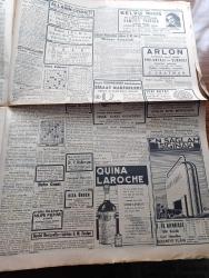 Cumhuriyet Gazetesi - 23 Haziran 1940 - Bir Dekora Dair Yazan Nadir Nadi Köşe Yazısı - Fransa Mütareke Şartlarını Kabul Etti - Fransız Heyeti Tayyare İle Dün İtalya'ya Hareket Etti - Peşte Almanya'ya Güvenerek Romanya'yı İtham Ediyor - Dün Fransızlar Tarafından Berhava Edilen Zırhlılardan Richelieu Fotoğrafı - Tarihte Türkler Ve İngilizler Yazan Ziya Şakir Yazı Dizisi - Küçük Hikaye Kör Nakleden Hamdi Varoğlu - Namık Kemal Anması - General Franko İngiliz Elçisiyle Görüştü - Aşk Ve Macera Romanı İlk Ve Son Yazan Esat Mahmut Karakurt Yazı Dizisi -  Madam Butterfly Bugün Saray Sinemasında - Sherlock Holmes Bugün İpek Sinemasında - Alaturka Kısmında 20 Kişilik Bir Saz Heyeti Hamiyet Yüceses Her Akşam Harbiye Belvü Bahçesinde - Brooklyn Kahramanı Lale Sinemasında - Türkiye İş Bankası En Sağlam Sığınak - Hazımsızlığa Karşı Quina Laroche - Arlon Pırlantalı Ve Elmaslı Saatler - Kanaat Kitabevinin Bu Ay İçindeki Neşriyatı - Bianki Bisikletleri - Fosfarfol Kan Kuvvet Şurubu -Kemani Necati Tokyay