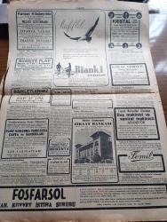 Cumhuriyet Gazetesi - 23 Haziran 1940 - Bir Dekora Dair Yazan Nadir Nadi Köşe Yazısı - Fransa Mütareke Şartlarını Kabul Etti - Fransız Heyeti Tayyare İle Dün İtalya'ya Hareket Etti - Peşte Almanya'ya Güvenerek Romanya'yı İtham Ediyor - Dün Fransızlar Tarafından Berhava Edilen Zırhlılardan Richelieu Fotoğrafı - Tarihte Türkler Ve İngilizler Yazan Ziya Şakir Yazı Dizisi - Küçük Hikaye Kör Nakleden Hamdi Varoğlu - Namık Kemal Anması - General Franko İngiliz Elçisiyle Görüştü - Aşk Ve Macera Romanı İlk Ve Son Yazan Esat Mahmut Karakurt Yazı Dizisi -  Madam Butterfly Bugün Saray Sinemasında - Sherlock Holmes Bugün İpek Sinemasında - Alaturka Kısmında 20 Kişilik Bir Saz Heyeti Hamiyet Yüceses Her Akşam Harbiye Belvü Bahçesinde - Brooklyn Kahramanı Lale Sinemasında - Türkiye İş Bankası En Sağlam Sığınak - Hazımsızlığa Karşı Quina Laroche - Arlon Pırlantalı Ve Elmaslı Saatler - Kanaat Kitabevinin Bu Ay İçindeki Neşriyatı - Bianki Bisikletleri - Fosfarfol Kan Kuvvet Şurubu -Kemani Necati Tokyay