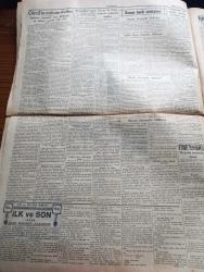 Cumhuriyet Gazetesi - 26 Haziran 1940 - Orta Avrupa'da Ve Balkanlarda Yazan Nadir Nadi Köşe Yazısı - Uzakşarkta Bir Hadise Japonya Harekete Geçti - Çin'e Silah Ve Emtia Nakline Mani Olmak İçin Fransız Hindiçinisi İşgale Başlanıyor - İngiltere Başvekili Churchill'in Mühim Nutku - Fransa İle İtalya Arasındaki Mütarekenin Esasları - Londra'da Hava Bombardımanlarından Yaralananlara Bakacak Olan Gönüllü Hastabakıcılar Fotoğraf- Cumhurreisimiz İsmet İnönü Iraklı Nazırları Dün Kabul Etti - Tarihte Türkler Ve İngilizler Yazan Ziya Şakir Yazı Dizisi - Lokanta ve Gazinolar Beş Sınıfa Ayrıldı - Küçük Hikaye Aşkın Sesi Yazan Nuri Refik - Canavar Düdükleri Nasıl Çalındı Ve Nasıl Duyulmadı - Ankara'da İlkbahar At Yarışları Fotoğraf - Demokrasilerin İç Düşmanları Yazan Peyami Safa - Aşk Ve Macera Romanı İlk Ve Son Yazan Esat Mahmut Karakurt Yazı Dizisi - Spor - Bugünkü Radyo Programı - Bayan Mualla Ve Kemani Sadi Her Pazar Çubuklu Gazinosunda - Bayan Lilo Alexandr Beynelmilel Lantos Caz Orkestrası