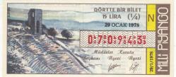 Milli Piyango Bileti 29 Ocak 1978 Çeyrek N Harfi