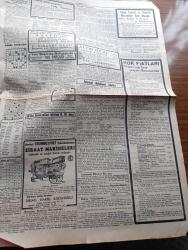 Cumhuriyet Gazetesi - 27 Haziran 1940 - Türkiye'nin Vaziyeti Yazan Yunus Nadi Köşe Yazısı - Türkiye Harb Harici Vaziyetini Bozmuyor - Cumhurreisimiz İsmet İnönü Başvekil Doktor Refik Saydamla At Yarışlarının Sonuncusunda Fotoğrafı - Hava Harbinin Şiddetlendi - Büyükada'daki Yangın Fotoğraf - Sovyet Rusya'da İş Saatleri Artırılıyor - İran Kabinesi İstifa Etti - Japonlar Hindiçinide İlerlediler - Tarihte Türkler Ve İngilizler Yazan Ziya Şakir Yazı Dizisi - Tarihten Yapraklar Çarhacı Ali Paşa Ve Kadı Tahir Efendi - Devlet Operasının İlk Temsili - Madam Butterfly Operasından Bir Sahne Fotoğraf - Aşk Ve Macera Romanı İlk Ve Son Yazan Esat Mahmut Karakurt Yazı Dizisi - Bahriyeye Selam Lale Sinemasında - Protejin Frengi ve Bel Soğukluğuna Karşı - Safiye Ayla Her Akşam Tepebaşı Belediye Bahçesinde - Türkiye Cumhuriyeti Ziraat Bankası - AEG Vantilatörleri - Poganni Kadın Orkestrası Her Akşam Taksim Kristal Yazlık Salonunda