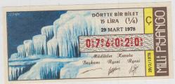 Milli Piyango Bileti 29 Mart 1978 Çeyrek Ç Harfi