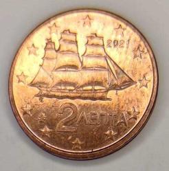 Yunanistan 2 Euro Cent 2021