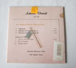 CD: Antonin Dvorak, The Complete Work for Violin and Piano [1 CD] / Bohuslav Matousek: Violin - Petr Adamec: Piano
