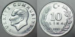 TÜRKİYE CUMHURİYETİ 10 LİRA 1985 ÇİLALTI+
