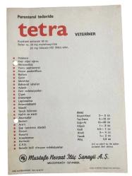 Tetra Veteriner - Mustafa Nevzat İlaç Sanayii / Karton reklam