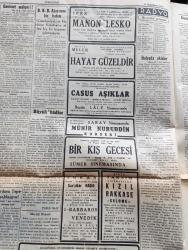 Cumhuriyet Gazetesi - 14 Birincikanun (Aralık) 1940 - Büyük Hadise Yazan Yunus Nadi Köşe Yazısı - Silivri Deniz Faciasının Bilançosu - 122 Kişi Kurtarıldı 103 Cesed Toplandı 127 Kaza Kurbanının Ölüleri Meydanda Yok Fotoğraf - Milli Şefimiz İsmet İnönü Dün Akşam Ankara Civarında Kısa Bir Seyahate Çıktılar - Yunan Ordusu Tepedelene Yaklaşıyor - Yugoslavya Macaristan Arasında Ebedi Dostluk Paktı Belgradda İmzalandı - İtalya'dan Akisler Duçenin Mevkii Tehlikededir - Zeynep Kamil Hastanesi Başhekimi Eyüp Aksoy'u Tehdid Eden Adam Yakalandı - Taksim Eminönü Arasında Otobüs Seferleri - General Kazım Özalp'ın Millete Tavsiyesi - Fransa'da Komünistlere Karşı Takibat - Napolyon'un Oğlunun Kemikleri Viyana'da ki Mezarından Çıkarıldı - Şark Osmanlıcasından Garb Osmanlıcasına Yazan İsmail Hami Danişmend - Hayat Güzeldir Filmi Bugün Melek Sinemasında - Manon Lesko Bugün İpek Sinemasında - Merhametten Maraz Yazan Stefan Zweig Yazı Dizisi - Saray Sinemasında Münir Nurettin Konseri - Atatürk Koşusu