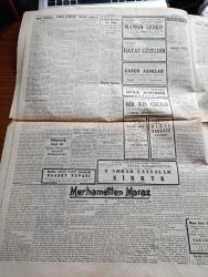 Cumhuriyet Gazetesi - 14 Birincikanun (Aralık) 1940 - Büyük Hadise Yazan Yunus Nadi Köşe Yazısı - Silivri Deniz Faciasının Bilançosu - 122 Kişi Kurtarıldı 103 Cesed Toplandı 127 Kaza Kurbanının Ölüleri Meydanda Yok Fotoğraf - Milli Şefimiz İsmet İnönü Dün Akşam Ankara Civarında Kısa Bir Seyahate Çıktılar - Yunan Ordusu Tepedelene Yaklaşıyor - Yugoslavya Macaristan Arasında Ebedi Dostluk Paktı Belgradda İmzalandı - İtalya'dan Akisler Duçenin Mevkii Tehlikededir - Zeynep Kamil Hastanesi Başhekimi Eyüp Aksoy'u Tehdid Eden Adam Yakalandı - Taksim Eminönü Arasında Otobüs Seferleri - General Kazım Özalp'ın Millete Tavsiyesi - Fransa'da Komünistlere Karşı Takibat - Napolyon'un Oğlunun Kemikleri Viyana'da ki Mezarından Çıkarıldı - Şark Osmanlıcasından Garb Osmanlıcasına Yazan İsmail Hami Danişmend - Hayat Güzeldir Filmi Bugün Melek Sinemasında - Manon Lesko Bugün İpek Sinemasında - Merhametten Maraz Yazan Stefan Zweig Yazı Dizisi - Saray Sinemasında Münir Nurettin Konseri - Atatürk Koşusu