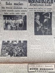 Cumhuriyet Gazetesi - 16 Birincikanun (Aralık) 1940 - Sulha Nasıl İmkan Bulunur Yazan Yunus Nadi Köşe Yazısı - Milli Şef İsmet İnönü'nün Seyahatleri - Münakalat Vekili Cevdet Kerim İncedayı İstanbul'da-  İngiliz Ordusu Libyaya Girdi - İtalya'da İkilik Başgösterdi - Roma Matbuatı Feryada Başladı - Çocuk Esirgeme Kurumu Menfaatine Dün Yapılan Boks Müsabakasında Gösteriş Maçına Çıkarılan İki Yavru - Hitler'in Nutku New York'ta Endişe Verdi - Şiir Gideni Anarak Yazan Fazıl Ahmed Aykaç - Vatan Şairi Namık Kemal'in Annesinin Mezar Taşı Afyonkarahisar'da Bulundu - Küçük Hikaye Deli Mehmedin Efsanesi Yazan Leman Ahıskal - Acayip Tipler Mark Twain Yazan Hamdi Varoğlu - Laval Gitti Flanden Geldi Yazan Ömer Rıza Doğrul Köşe Yazısı - Kızıl Vazo Yazan Peride Celal Yazı Dizisi - Futbolcu Boduri'nin Cenazesi Götürülüyor Fotoğraf - Bugünkü Radyo Programı - Saadet Yuvası Filmi Beşiktaş Suad Park Sinemasında - Münir Nurettin Konseri Saray Sinemasında - Blaupunkt Radyoları - Ali Muhiddin Hacı Bekir