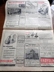 Cumhuriyet Gazetesi - 16 Birincikanun (Aralık) 1940 - Sulha Nasıl İmkan Bulunur Yazan Yunus Nadi Köşe Yazısı - Milli Şef İsmet İnönü'nün Seyahatleri - Münakalat Vekili Cevdet Kerim İncedayı İstanbul'da-  İngiliz Ordusu Libyaya Girdi - İtalya'da İkilik Başgösterdi - Roma Matbuatı Feryada Başladı - Çocuk Esirgeme Kurumu Menfaatine Dün Yapılan Boks Müsabakasında Gösteriş Maçına Çıkarılan İki Yavru - Hitler'in Nutku New York'ta Endişe Verdi - Şiir Gideni Anarak Yazan Fazıl Ahmed Aykaç - Vatan Şairi Namık Kemal'in Annesinin Mezar Taşı Afyonkarahisar'da Bulundu - Küçük Hikaye Deli Mehmedin Efsanesi Yazan Leman Ahıskal - Acayip Tipler Mark Twain Yazan Hamdi Varoğlu - Laval Gitti Flanden Geldi Yazan Ömer Rıza Doğrul Köşe Yazısı - Kızıl Vazo Yazan Peride Celal Yazı Dizisi - Futbolcu Boduri'nin Cenazesi Götürülüyor Fotoğraf - Bugünkü Radyo Programı - Saadet Yuvası Filmi Beşiktaş Suad Park Sinemasında - Münir Nurettin Konseri Saray Sinemasında - Blaupunkt Radyoları - Ali Muhiddin Hacı Bekir
