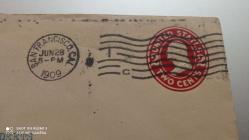 1909 USA MEKTUP ZARFI
