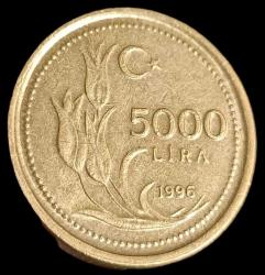 1996 5000 Lira küçük Kalın