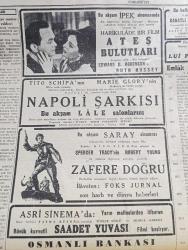 Cumhuriyet Gazetesi - 20 Mart 1941 - Balkanlar Cephesi Yazan Yunus Nadi Köşe Yazısı - Şükrü Saracoğlu Ve Eden Mülakatı - İki Hariciye Vekili Kıbrıs'ta Buluşturan Siyasi Vaziyeti Bir Daha Gözden Geçirdi - Örfi İdare Meclis Kararı İle 3 Ay Daha Uzatıldı - Örfi İdare Komutanımız Korgeneral Ali Rıza Artunkal - Habeşistanda Dün Ciciga Şehrin De Zaptedildi - Mühim Bir Kanun Askerde Ölenlerin Sigortalarını Şirketleri Ödeyecek - Amerika Sularına Alman Harb Gemisi Giderse - Küçük Hikaye Onlar Benim Gözyaşlarımdır Yazan Mükerrem Kamil Su - Profesör Besim Ömer'in Ölüm Yıldönümü - Kızıl Vazo Yazan Peride Celal Yazı Dizisi - Türkoloji Bahisleri Yazan İsmail Hami Danişmend Yazı Dizisi - Ben Bu Dünyaya Yazan Burhan Felek Köşe Yazısı - Tarih Kurumuna Alınan İki Genç Alimimiz Enver Ziya Karal Ve Cevdet Baysun - Ateş Bulutları Bu Akşam İpek Sinemasında - Kanatlı Kadınlar Bu Hafta Sakarya Sinemasında - Hobby Traş Bıçağı - Gripin - Türkiye Cumhuriyeti Ziraat Bankası