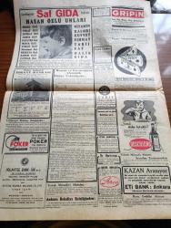 Cumhuriyet Gazetesi - 20 Mart 1941 - Balkanlar Cephesi Yazan Yunus Nadi Köşe Yazısı - Şükrü Saracoğlu Ve Eden Mülakatı - İki Hariciye Vekili Kıbrıs'ta Buluşturan Siyasi Vaziyeti Bir Daha Gözden Geçirdi - Örfi İdare Meclis Kararı İle 3 Ay Daha Uzatıldı - Örfi İdare Komutanımız Korgeneral Ali Rıza Artunkal - Habeşistanda Dün Ciciga Şehrin De Zaptedildi - Mühim Bir Kanun Askerde Ölenlerin Sigortalarını Şirketleri Ödeyecek - Amerika Sularına Alman Harb Gemisi Giderse - Küçük Hikaye Onlar Benim Gözyaşlarımdır Yazan Mükerrem Kamil Su - Profesör Besim Ömer'in Ölüm Yıldönümü - Kızıl Vazo Yazan Peride Celal Yazı Dizisi - Türkoloji Bahisleri Yazan İsmail Hami Danişmend Yazı Dizisi - Ben Bu Dünyaya Yazan Burhan Felek Köşe Yazısı - Tarih Kurumuna Alınan İki Genç Alimimiz Enver Ziya Karal Ve Cevdet Baysun - Ateş Bulutları Bu Akşam İpek Sinemasında - Kanatlı Kadınlar Bu Hafta Sakarya Sinemasında - Hobby Traş Bıçağı - Gripin - Türkiye Cumhuriyeti Ziraat Bankası