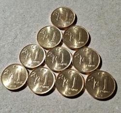 175// 1 Kuruş (2018) darphane poşetinden 10'lu set