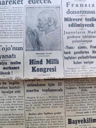 Cumhuriyet Gazetesi - 13 Mart 1942 - Her Tarafta Faaliyet Yazan Yunus Nadi Köşe Yazısı - 1000 Yunanlı Çocuk Getirildikten Sonra İkinci Bir Çocuk Kafilesi Daha Memleketimize Gelebilir - Birmanyada Japon ileri Hareketini Gösterir Harita - Büyük Şair Yahya Kemal Dün Fevkalade Kuvvetli Bir Konferans Verdi - Vişi Amerika'ya Teminat Verdi Fransız Donanması Mihvere Teslim Edilmeyecek - Yeni İran Hükümeti Kuruldu - Başvekil Doktor Refik Saydam - Ateş Koşusu Taksim Sinemasında - Safiye Ayla Maksimde - Dahi Willy Forst'un Şaheseri Operet Bu Akşam Ses Sinemasında -  Sızı Yazan Mükerrem Kamil Su Yazı Dizisi - Peri Kunduraları - Japonya'nın Siyaseti Yazan Ömer Rıza Doğrul - Hayat Sürekli Bir Savaştır Yazan Burhan Felek - İnönü Koşusu - Tanınmış Macar Artistlerinden Bayan Rita Güzelliğini İlonka Kremi Kullanıyor - Bugünkü Radyo Programı - Bulmaca - Deva Ağrı Kesici
