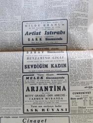 Cumhuriyet Gazetesi - 17 Mart 1942 - Hindiler Ait Bir Hatıra Yazan Yunus Nadi Köşe Yazısı - Bir Türk Şehrine Yapılan Tecavüz - 3 Yabancı Tayyare Gece Milasa Taarruz Ederek 15 Bomba Attı Fotoğraf - Millet Meclisi Açıldı - İngilterenin Hindistan Kral Naibi Lord linlitggow - 16 Mart Anması Dün Yapıldı Fotoğraf - Şark Cephesinde Gördüklerim Yazan Emekli General H. Erkilet Yazı Dizisi - Şark Cephesinden Resimler - Manisa Mebusu Refik İnce'nin İki Takriri - İhtikar Ve Edebiyat Yazan Ziyaeddin Fahri - Kıskanç İpek Sinemasında - Artist Istırabı Şark Sinemasında - Arjantina Yarın Akşam Melek Sinemasında - Fener Patrikhanesindeki Yangın Davası - Büyük İnönü Koşusu - Kleopatra Bu Perşembe Lale Sinemasında - Sızı Yazan Mükerrem Kamil Su Yazı Dizisi - Sevinilecek Bir Aydınlanma Yazan Burhan Felek Köşe Yazısı - Yeni Blaupunkt Radyoları Gelmiştir - Gripin - Bulmaca - Bugünkü Radyo Programı - Poker Traş Bıçağı - Haydar Rifatın Eserleri - Singer Saat Mağazaları - İzona Saç Sabunu