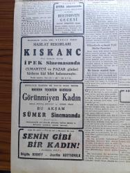 Cumhuriyet Gazetesi - 17 Mart 1942 - Hindiler Ait Bir Hatıra Yazan Yunus Nadi Köşe Yazısı - Bir Türk Şehrine Yapılan Tecavüz - 3 Yabancı Tayyare Gece Milasa Taarruz Ederek 15 Bomba Attı Fotoğraf - Millet Meclisi Açıldı - İngilterenin Hindistan Kral Naibi Lord linlitggow - 16 Mart Anması Dün Yapıldı Fotoğraf - Şark Cephesinde Gördüklerim Yazan Emekli General H. Erkilet Yazı Dizisi - Şark Cephesinden Resimler - Manisa Mebusu Refik İnce'nin İki Takriri - İhtikar Ve Edebiyat Yazan Ziyaeddin Fahri - Kıskanç İpek Sinemasında - Artist Istırabı Şark Sinemasında - Arjantina Yarın Akşam Melek Sinemasında - Fener Patrikhanesindeki Yangın Davası - Büyük İnönü Koşusu - Kleopatra Bu Perşembe Lale Sinemasında - Sızı Yazan Mükerrem Kamil Su Yazı Dizisi - Sevinilecek Bir Aydınlanma Yazan Burhan Felek Köşe Yazısı - Yeni Blaupunkt Radyoları Gelmiştir - Gripin - Bulmaca - Bugünkü Radyo Programı - Poker Traş Bıçağı - Haydar Rifatın Eserleri - Singer Saat Mağazaları - İzona Saç Sabunu