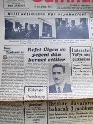 Cumhuriyet Gazetesi - 20 Mart 1942 - Barış Yapılamaz Mı Yazan Yunus Nadi Köşe Yazısı - Milli Şefimiz İsmet İnönü'nün Ege Seyahatleri Fotoğraf - Refet Ülgen ve Yeğeni Dün Beraat Ettiler - Müttefikler Tebliği Yeni Gine Sularında Japon Filosuna Şiddetli Bir Hava Taarruzu - Savaş Haritası - General Rommel Afrika Orduları Kumandanı Oldu - Amerikan Uçan Kale Tayyaresi Fotoğraf - Japon Harp Tebliği Sumatranın İşgali Tamamlandı - Sanatçı Mülakatları Ve Akademiler Yazan Celaleddin Ezine - Türk Filmi Kıskanç Başrolde Cahide Fatma Arkan Ve Suavi Tedü İpek Sinemasında - Balıkçının Karısı Ses Sinemasında - Merhum Boksör Küçük Kemal'in Kabri Yapılacak - Galatasaraylıların Çayı - Anıtkabir Jürisi Yetkilinin Bildirdi - Para Ve Ayak Yazan Burhan Felek - Sızı Yazan Mükerrem Kamil Su Yazı Dizisi - Futbol Grup Birincilikleri 27 Nisan'da Başlıyor - Şehir Tiyatrosu Temsilleri - Tepebaşı Dram Kısmında Para Oyunu - Bulmaca - Sinir Kırıklık Ve Bütün Ağrılara Deva Ağrı Kesici - Bugünkü Radyo Programı - Borsa