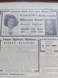 Cumhuriyet Gazetesi - 6 Haziran 1942 - İkinci Cephe Yazan Yunus Nadi Köşe Yazısı - Başvekil Doktor Refik Saydam Hava Kurumu Kurultayını Açtı - Doktor Refik Saydam Diyor Ki Kanatlı Bir Millet Haline Girmek Yolunda Yürüyoruz - Afrika Muhaberelerinde İki Tarafın Esir Aldıkları İngiliz Ve Alman Askerleri Fotoğraf - Askeri Vaziyet Libyadaki Son Mihver Taarruzunun İzahı Yazan Emekli General H. Emir Erkilet Yazı Dizisi - Şark Cephesi Sivastopol Bombalar Altında - Japon Cep Denizaltıları Madagaskara Taarruz Ettiler - Opera Yıldızı Bugün Sümer Sinemasında - Singapur Yolu Bugün Lale Sinemasında - Şahıslar ve Eserler Evliya Çelebi Yazan Ahmed Hamdi Tanpınar - Galatasaraylıların Pilavı - Ülker Fırtınası Yazan Safiye Erol Yazı Dizisi - Gene Zehirli Gaz Tehlikesi Yazan Ömer Rıza Doğrul Köşe Yazısı - Boşuna Üzüntü Yazan Burhan Felek Köşe Yazısı - Müzeyyen Senar Maksim Bahçesinde - Nevzad Akay Taksim Kristal'de - Bugünkü Radyo Programı - Yeşilköy Palas Otel Ve Lokantası Açıldı - Heybeliada Gazinosu