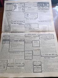 Cumhuriyet Gazetesi - 26 İkinciteşrin (Kasım) 1942 - Harp Sonrası Yazan Nadir Nadi Köşe Yazısı - Rus Taarruzu İnkişaf Ediyor - Suikast Davası - Suikast Maznunlarından Sağlığı Ankara'da Hakimler Heyeti Huzurunda Fotoğraf - Emin Büke - General Franco Lizbon'a Gidecek Mi - Güzel Edirne'nin Kurtuluşu Fotoğraf - Sovyet İlerleyişi Devam Ediyor - General De Gaulle'ün Hitabesi - Kredi Kooperatifleri Kuvvetlendiriliyor - Yeni Mebus Seçimi - Yıkılan Saadet Şark Sinemasında - Kanlı Saltanat Bu Akşam Lale Sinemasında - Beynelmilel Portreler Mareşal Smuts Cenubi Afrika Birliği Başvekili - Küçük Hikaye Son Hatıra Nakleden Hamdi Varoğlu - En Güzel Türk Filmi Sürtük Elhamra'da - Profesör Kerim Sebatinin Cenazesi Bugün Getiriliyor - Biraz Suples Lazım Yazan Burhan Felek Köşe Yazısı - Nezle Grip Baş Ve Diş Ağrısına Sefalin - Bugünkü Radyo Programı - Singer Saat Mağazaları - Dermojen Yanık kremi - Horoz Marka Abimin Paket Boyaları