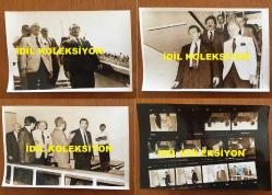 BEŞİKTAŞ'IN EFSANE BAŞKANI SÜLEYMAN SEBA'NIN ORİJİNAL 4'LÜ FOTOĞRAF SETİ, 18 x 12 cm EBADINDA - SÜLEYMAN SEBA, GENÇLİK ve SPORDAN SORUMLU DEVLET BAKANI İSMET ÖZASLAN İLE BULUŞMASINDAN 4 FARKLI FOTOĞRAF