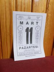 Takvim Yaprağı 11 Mart 2013 Pazartesi - Büyük Saatli Maarif Takvimi