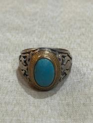Turkuaz taşlı yüzük
