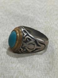 Turkuaz taşlı yüzük