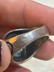 Turkuaz taşlı yüzük