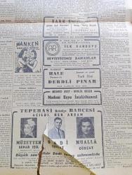 Cumhuriyet Gazetesi - 2 Haziran 1944 - Gençlik İçin Harcadığımız Gayret Nedir Yazan Nadir Nadi Köşe Yazısı - Dünya Emniyet Planı Washington'da Toplanması Beklenen Konferans - Yeni Bulgar Kabinesi Sofyanın Alman Taleplerini Aynen Kabul Ettiğini Bildiriliyor -  Roma Önlerinde Alman Hattı Yarıldı - Trakya'da Bir Tren Köprüsü Yıkıldı - Beykoz Kundura Fabrikası İş Hacmini Çok Arttırdı -  Çorum Okulunun İstanbul'da Satılan Çimentoları - Askeri Vaziyet İtalya Ve Rusya'daki Son Harekat Yazan Emekli General H. Emir Erkilet Yazı Dizisi - İlk Mektup Yazan Fazıl Ahmed Aykaç - Çölde Aşk Geceleri Şark Sinemasında - Seviştiğimiz Zamanlar Ar Sinemasında - Müzeyyen Senar Işıl Sadi Işılay Ve Mualla Gökçay Tepebaşı Belediye Bahçesinde - Gazi Koşusu - Ankara'da Yapılacak Altıncı Hafta Koşularına Ait Tahminler - Sokaktan Gelen Kadın Yazan Esat Mahmut Karakurt Yazı Dizisi - Sinema Biletlerine Yapılan Zam - Erzurum İstanbul Hava Seferleri Başladı - Bugünkü Radyo Programı - Hamiyet Yüceses-  Zehra Bilir